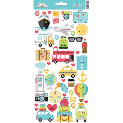 Doodlebugs I Love Travel - Cardstock Sticker